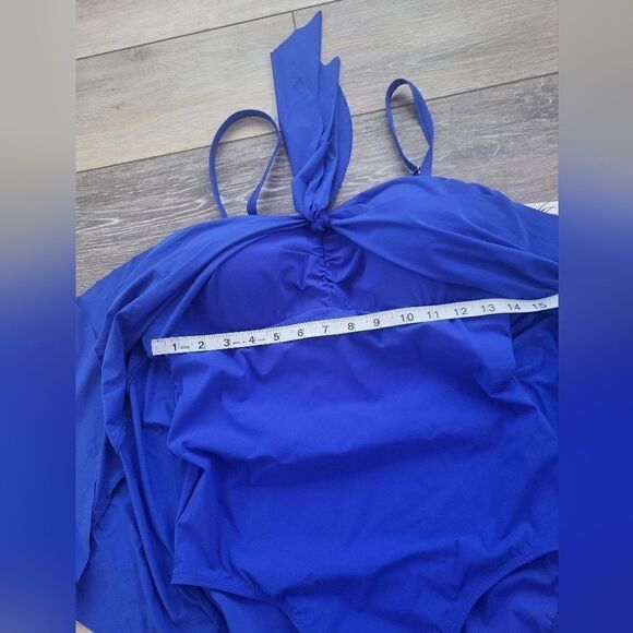 Christina Swimwear new cobalt swimsuit hip minimizing built in cups size 10 - Picture 10 of 14